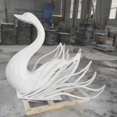 不锈钢天鹅雕塑